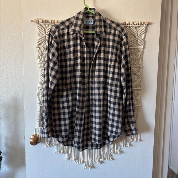 Flannel shirt with gingham plaid pattern - Picture 1 of 5